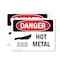 Signmission Hot Surface Sign, 3.5 in H x 5 in W, Vinyl Decal, Hot Metal OS-2PACK-DS-D-35-L-1361 - alternate 1